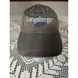 Head Vintage Cap Longaberger Baseball Hat Olive Green Adult With American Flag